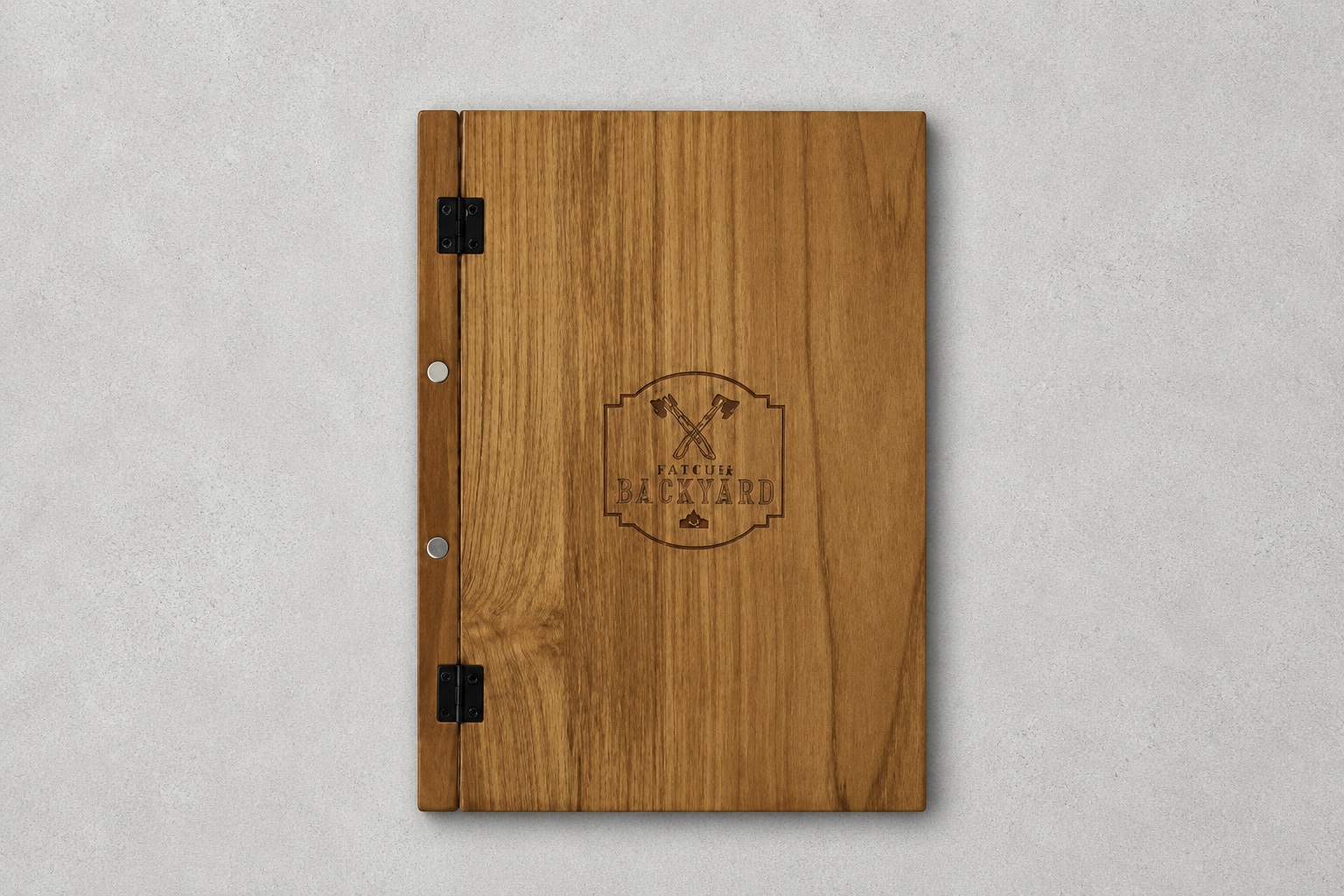 Grid wooden menu board