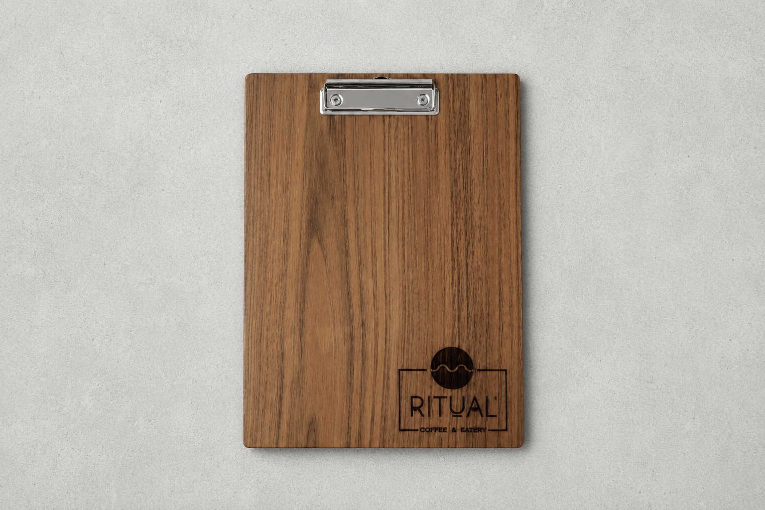 Grid wooden menu board