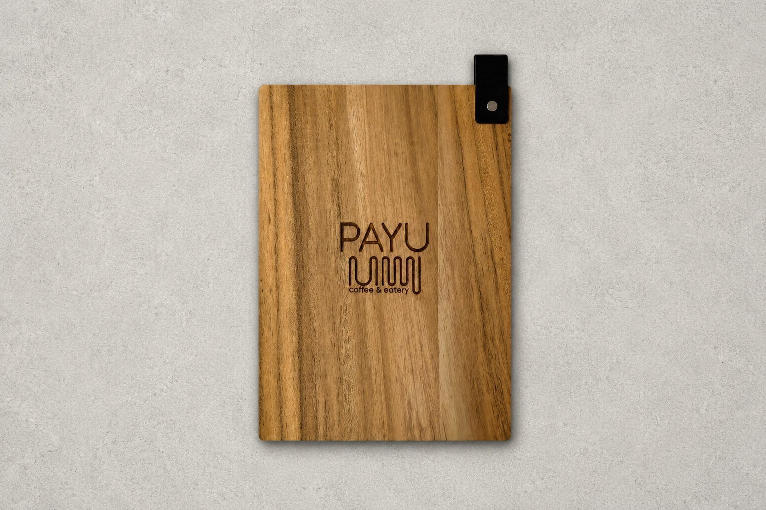 Grid wooden menu board