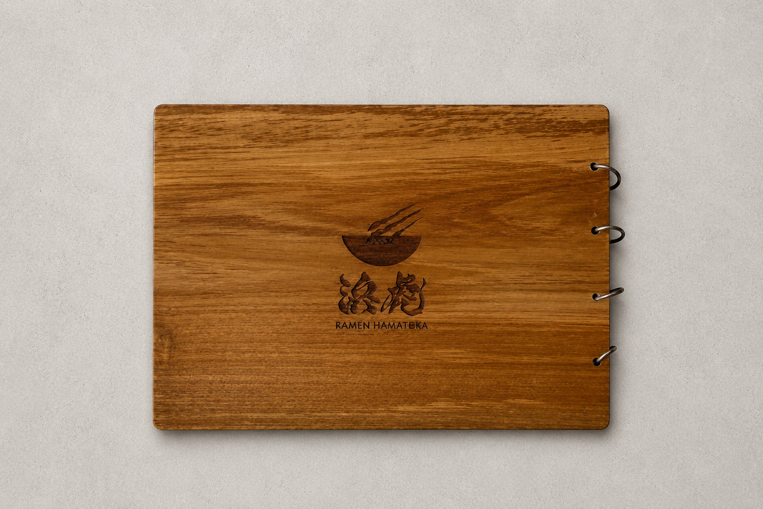 Grid wooden menu board