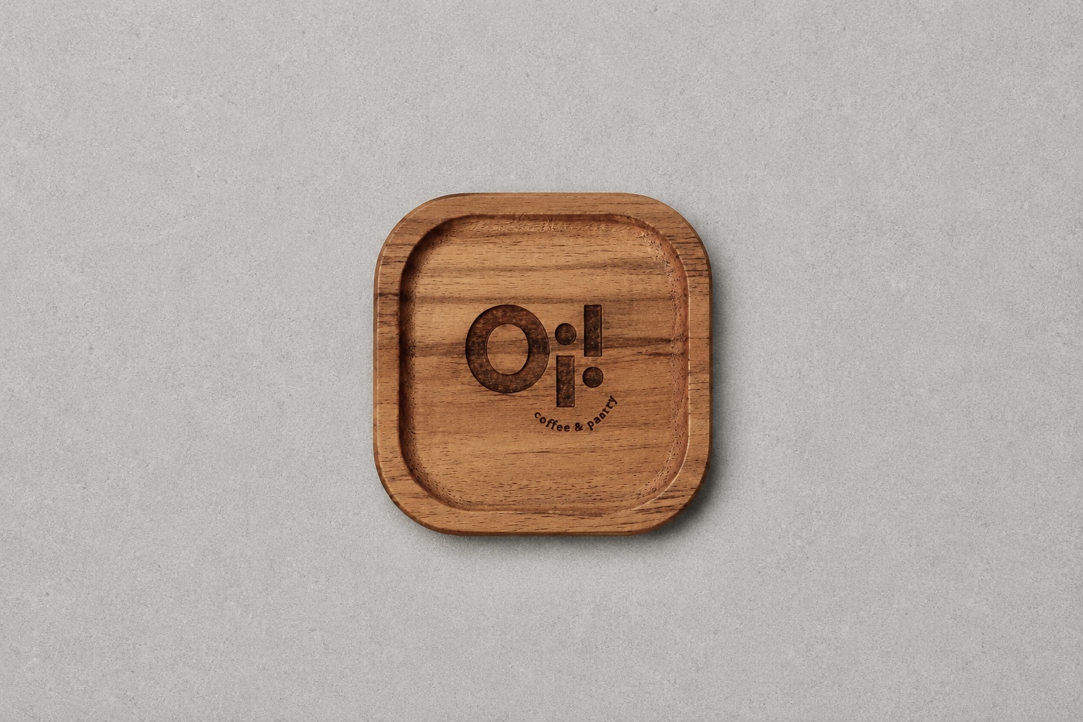 Rounded wooden coaster