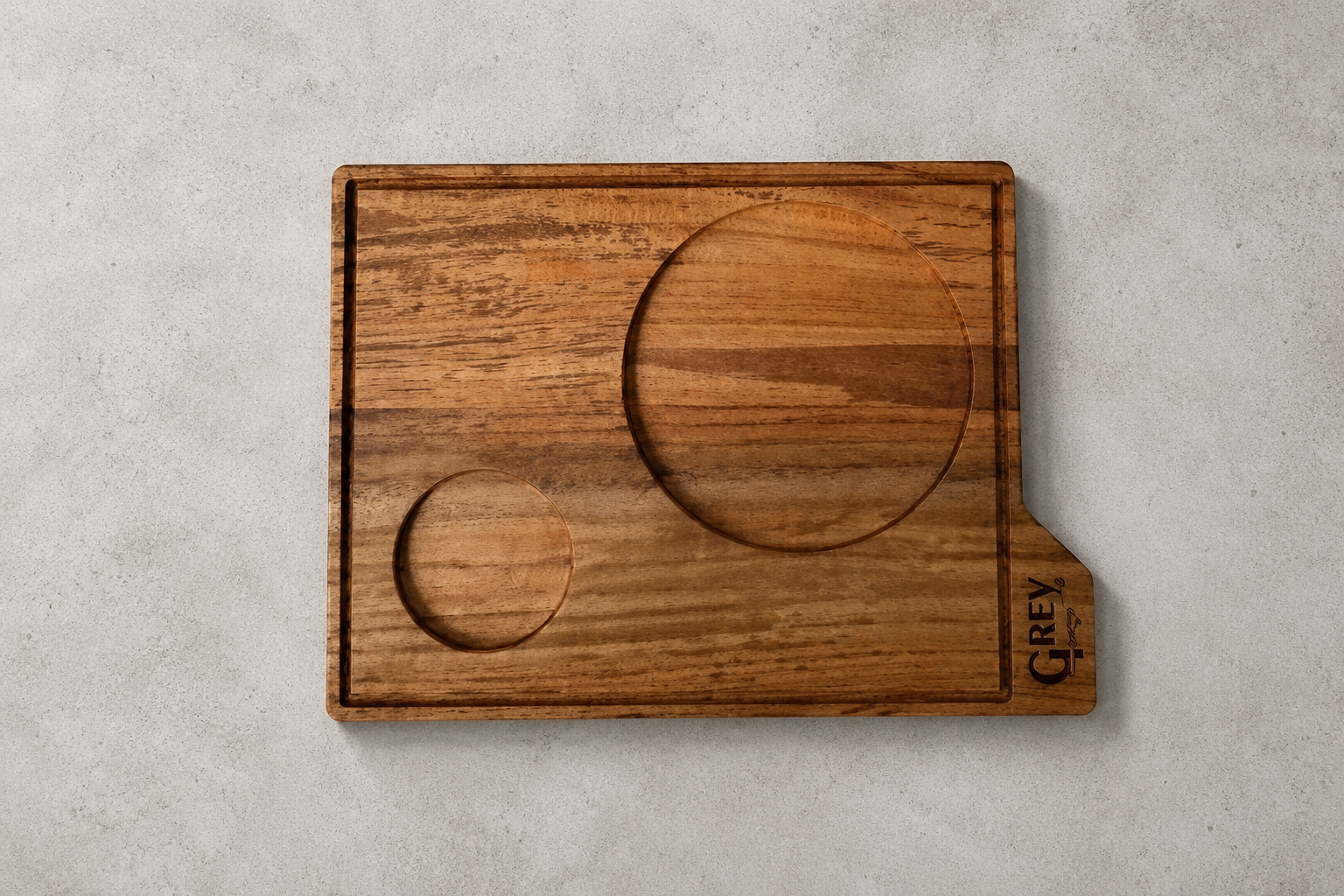 Wooden coffee serving board