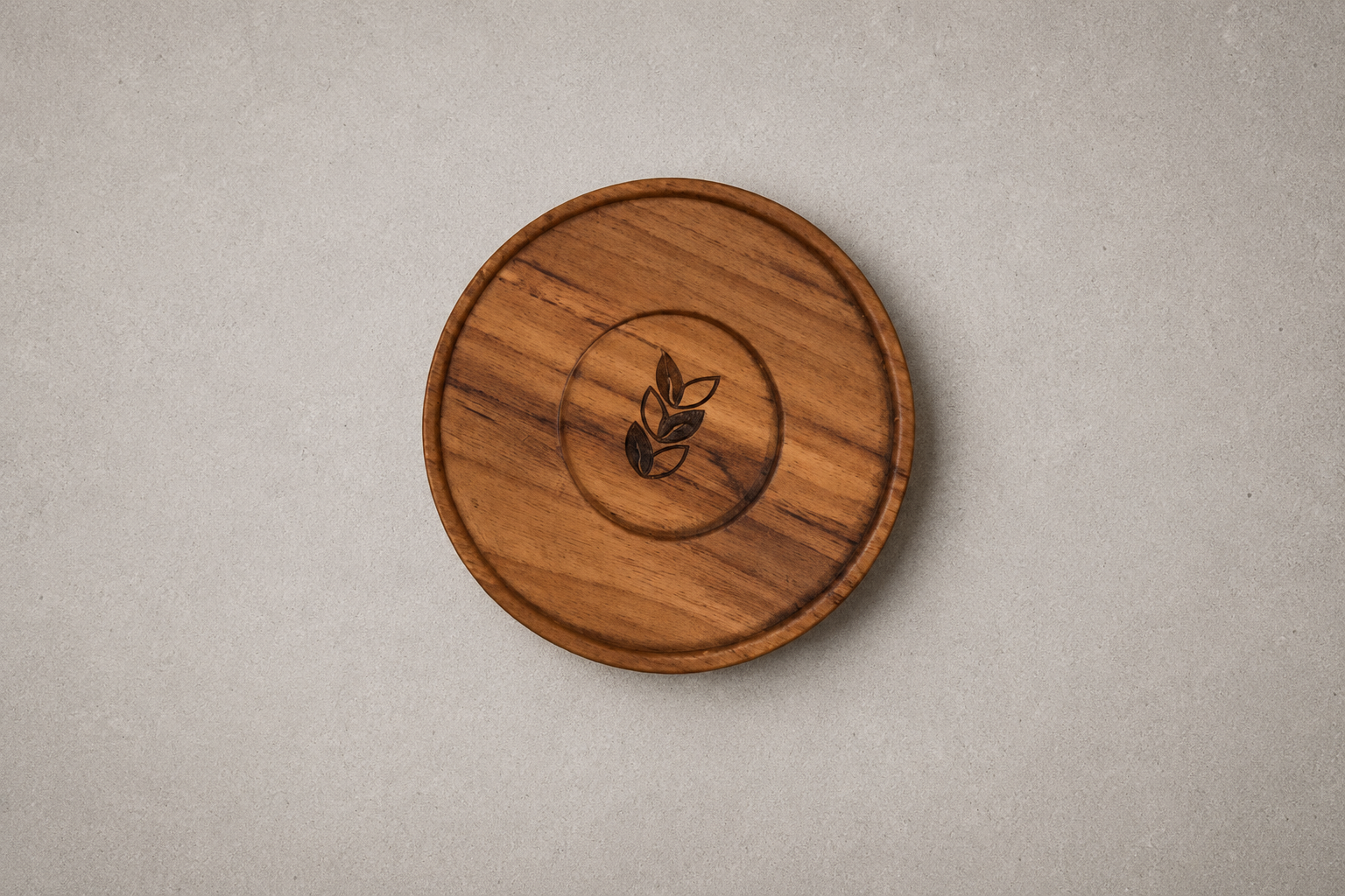 Wooden coffee serving board