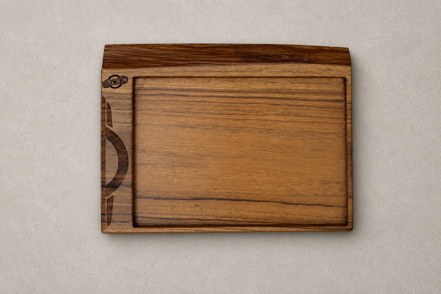 Live-edge wooden serving platter