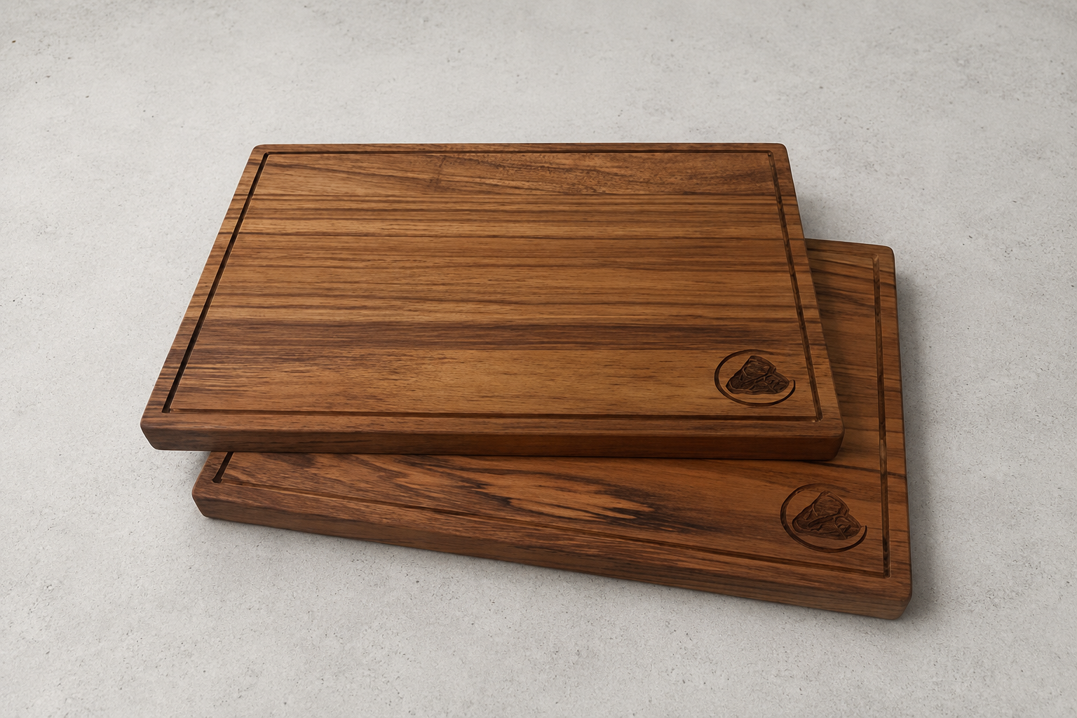 Rectangular wooden serving board