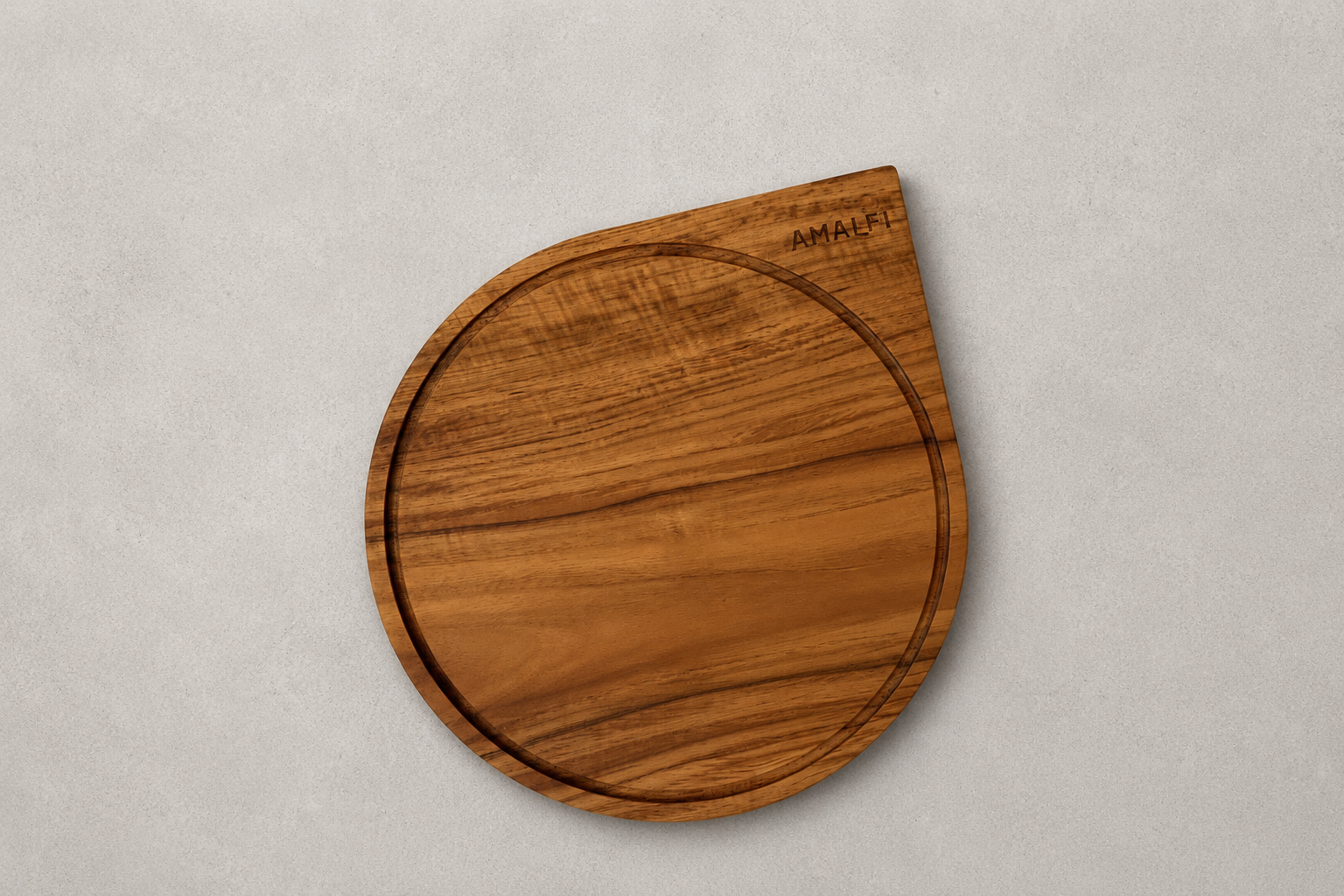 Short-handle wooden pizza board
