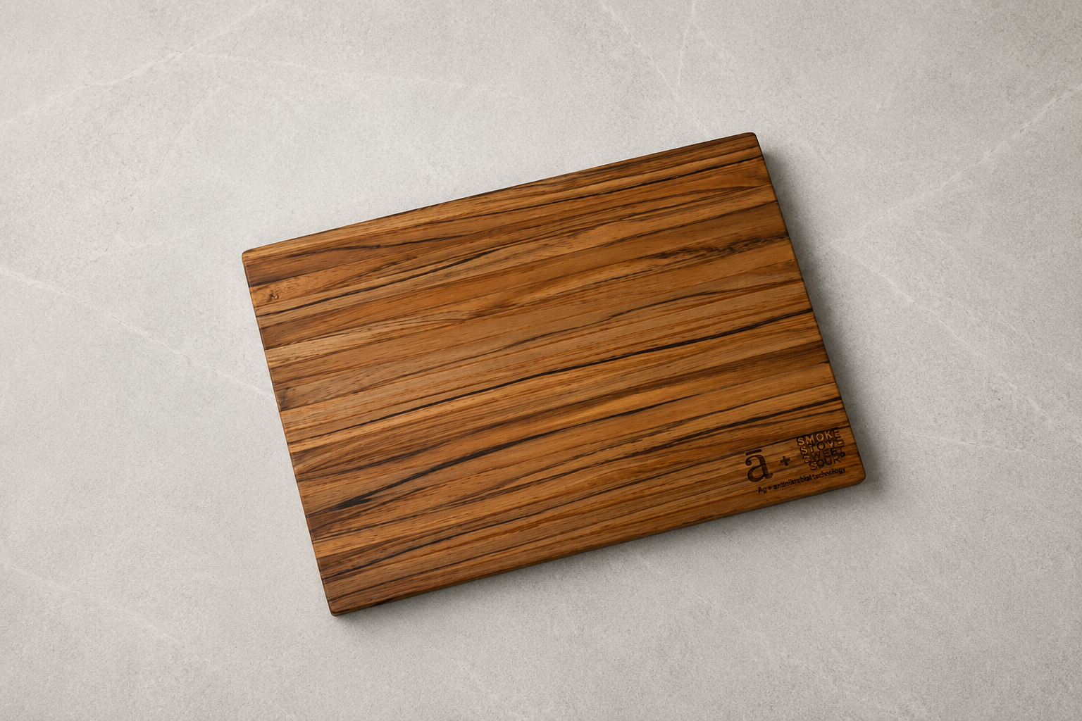 Edge-grain wooden cutting board