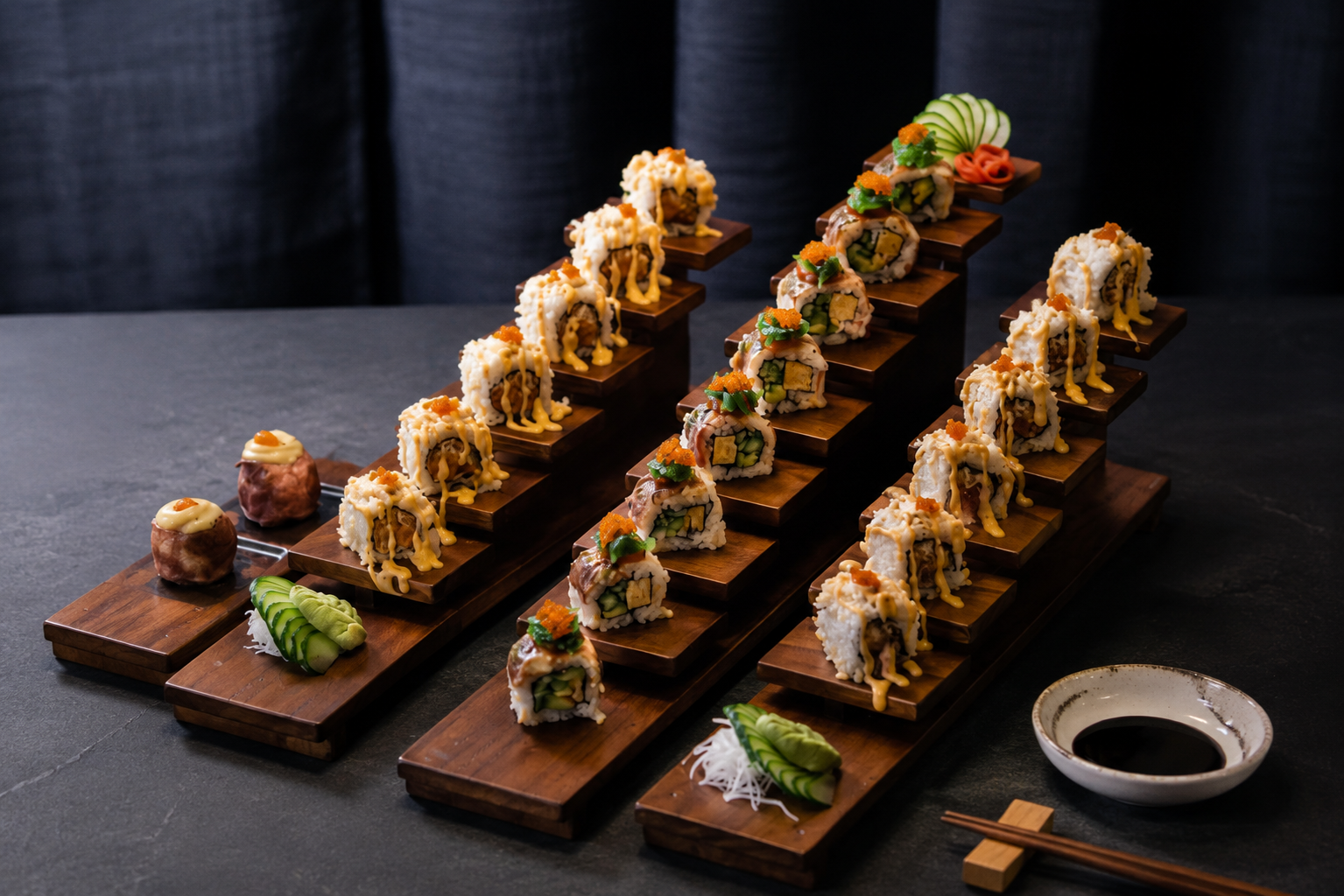 Wooden specialty serving piece