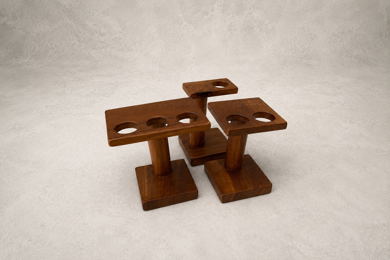 Wooden hand roll holder