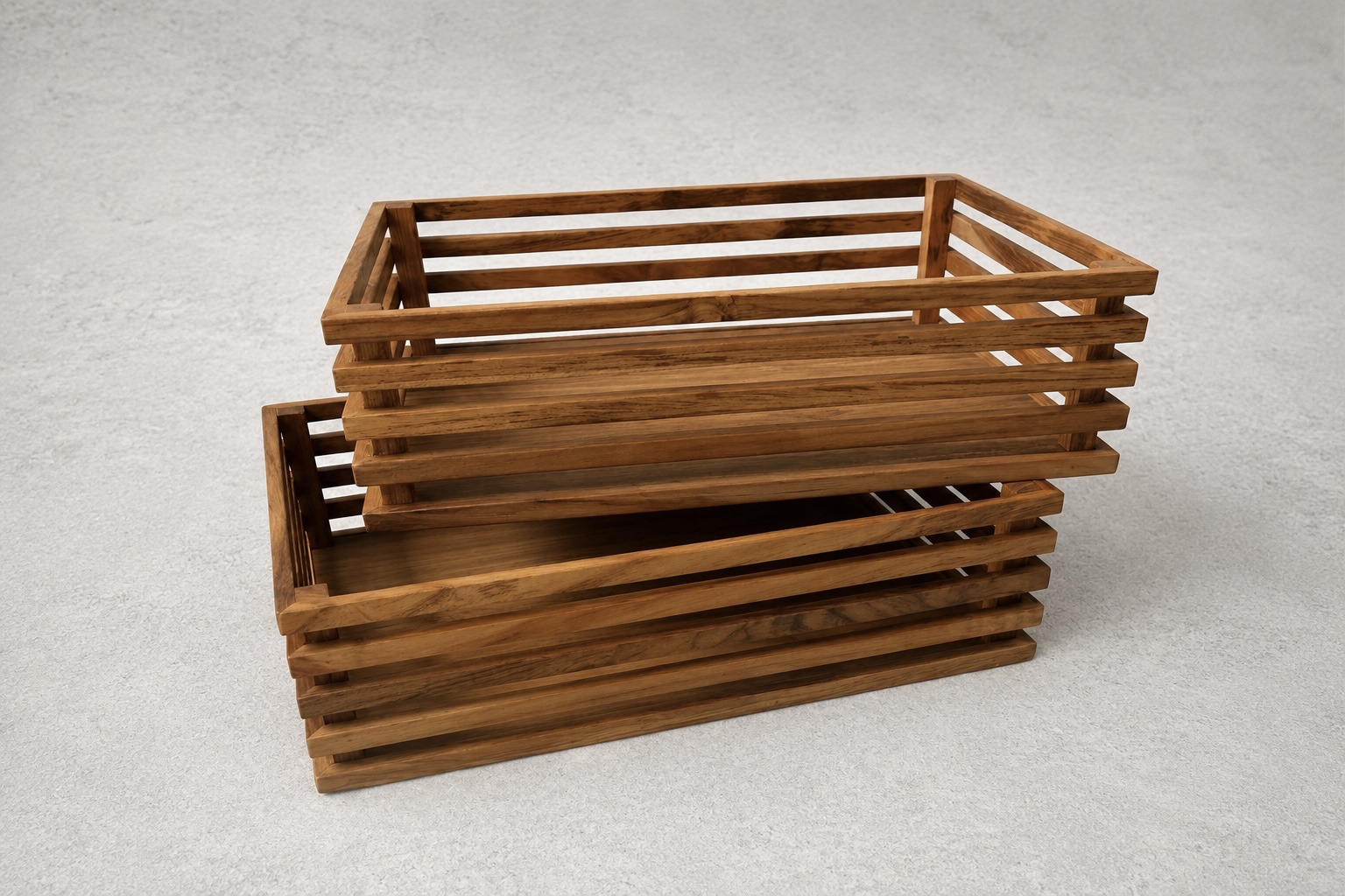 Wooden bakery display stand