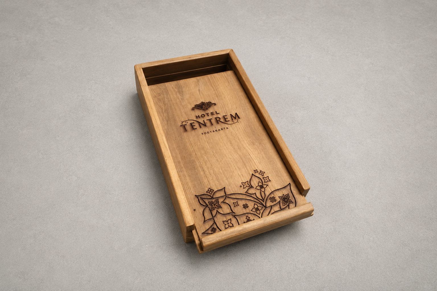 Wooden bill presenter box