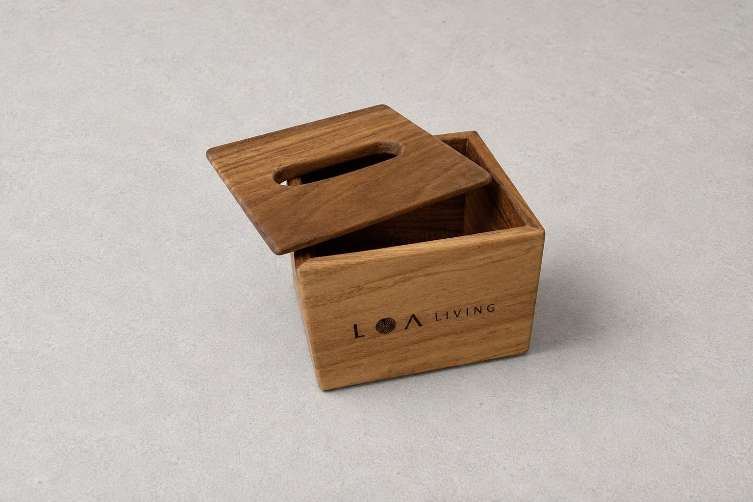 Standard wooden tissue box