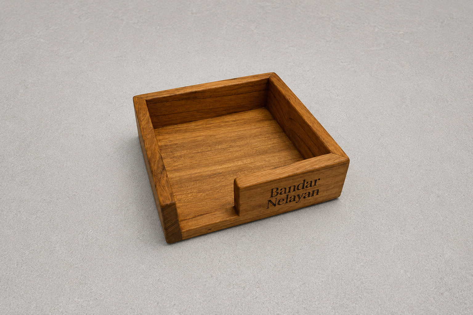 Wooden tissue tray