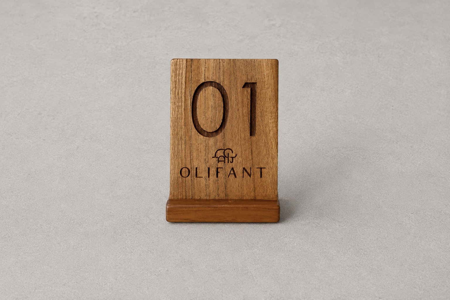 Wooden table number