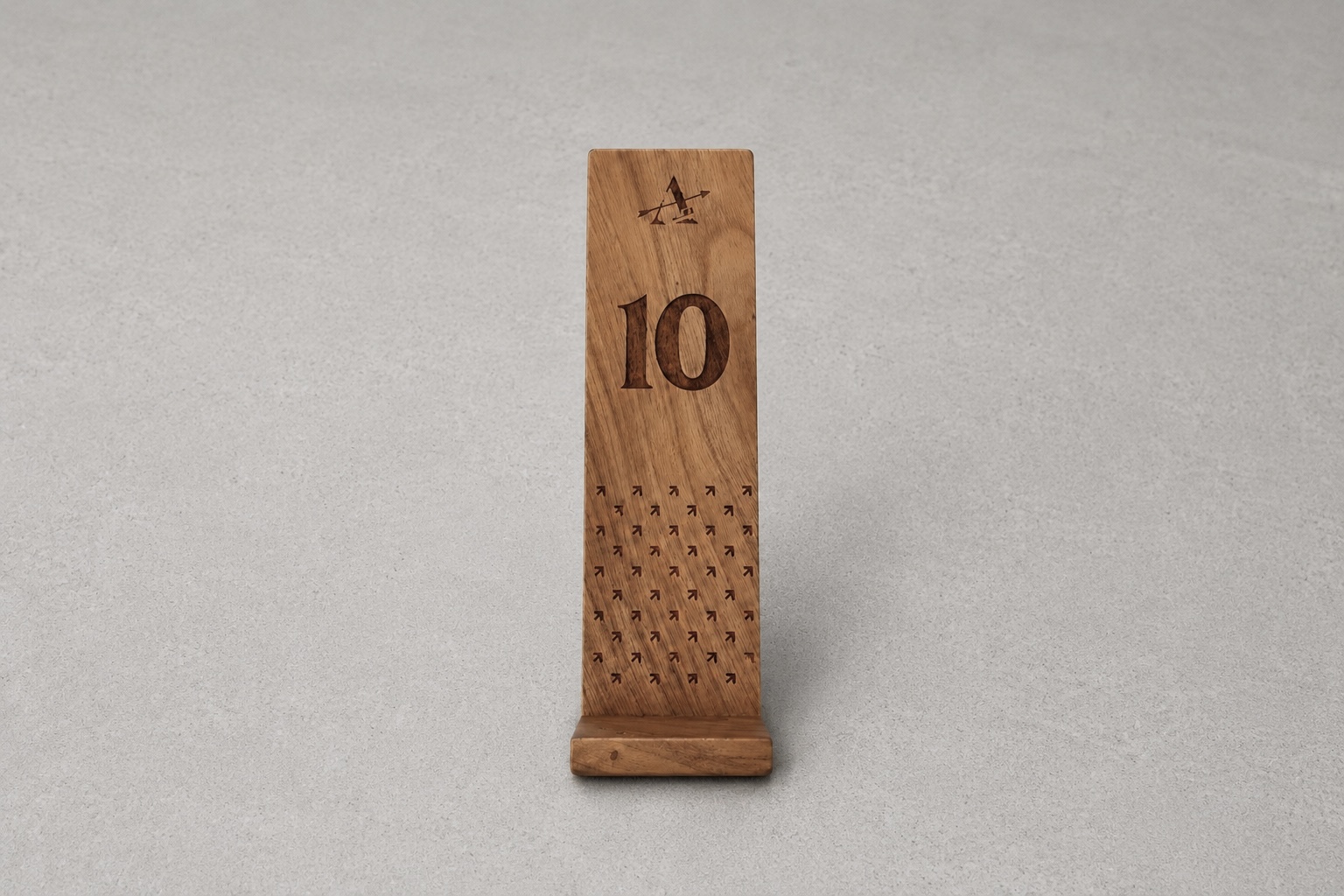 Tall wooden table number