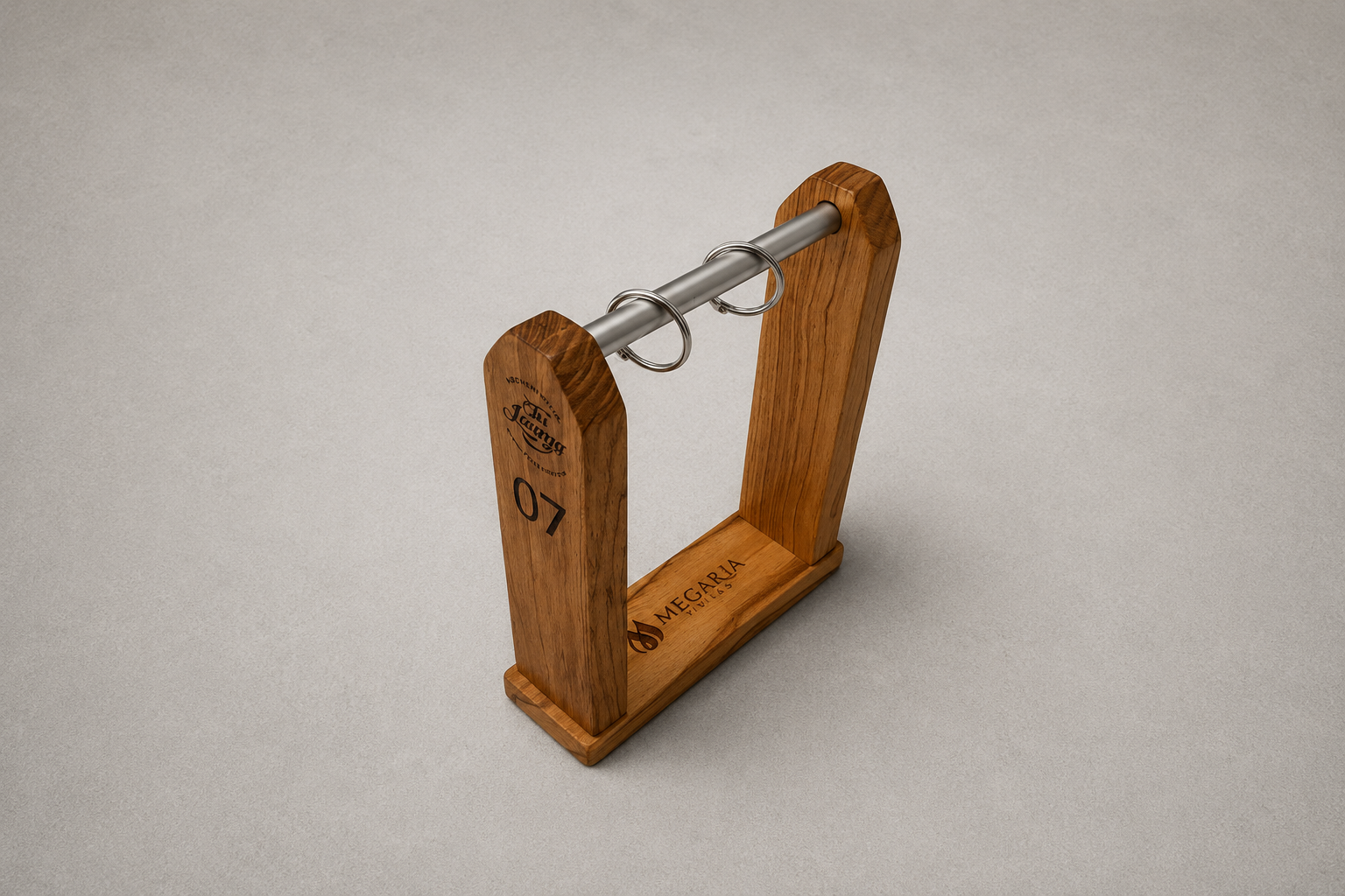 Wooden table tent number holder
