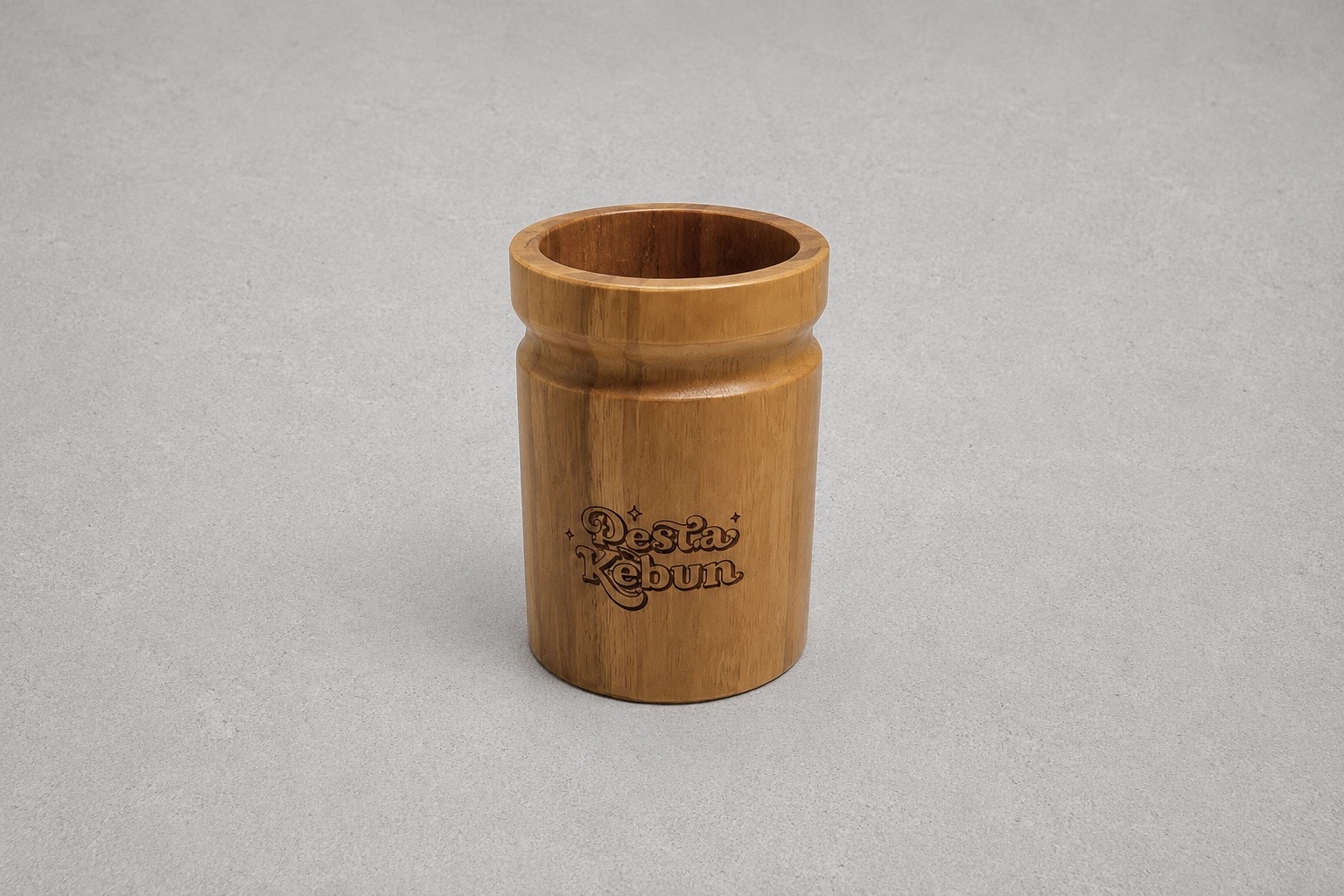Wooden utensil holder
