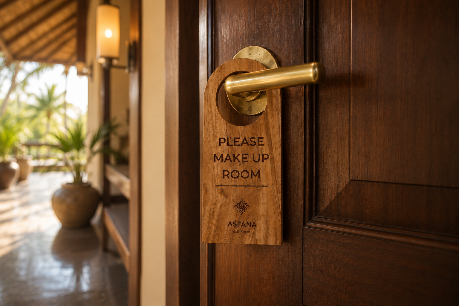 Wooden door hanger
