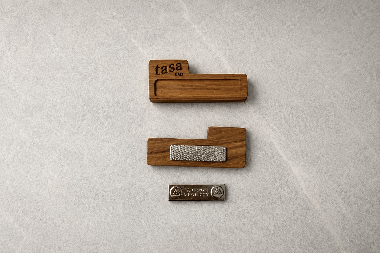 Wooden name tag