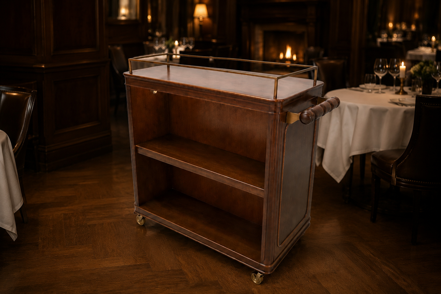 Custom wooden hospitality piece