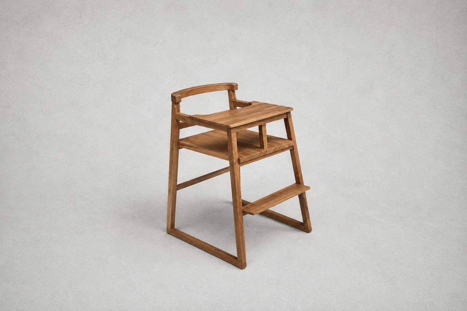 Wooden baby high chair
