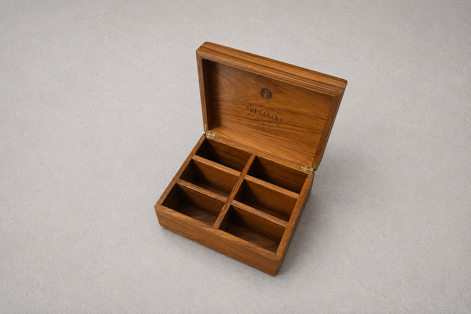Hinged-lid custom wooden box